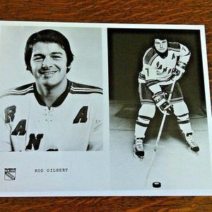 NHL Ice Hockey Player Rod Gilbert Picture Team1974 Canadian Rodrigue Gabriel Pic